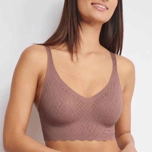 Sloggi Zero Feel Bliss brown wireless bra