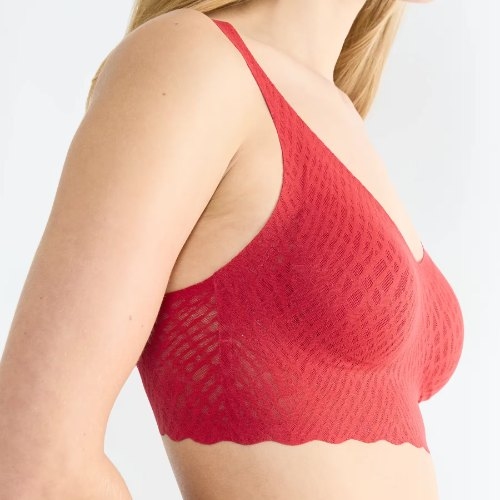 Sloggi Zero Feel Bliss red non-padded bra