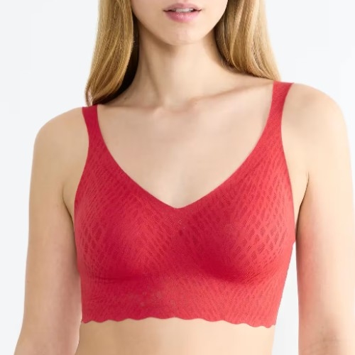 Sloggi Zero Feel Bliss red non-padded bra