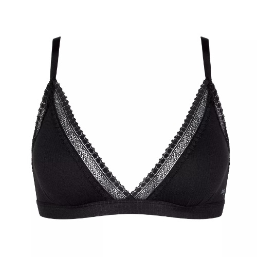 Sloggi GO Ribbed black non-padded bra
