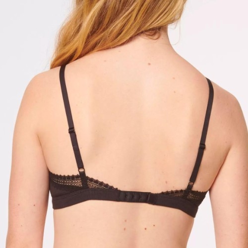 Sloggi GO Ribbed black non-padded bra