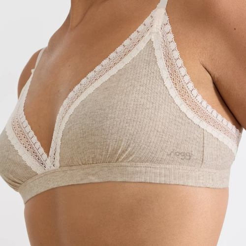 Sloggi GO Ribbed grey non-padded bra