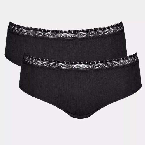 Sloggi GO Ribbed black short
