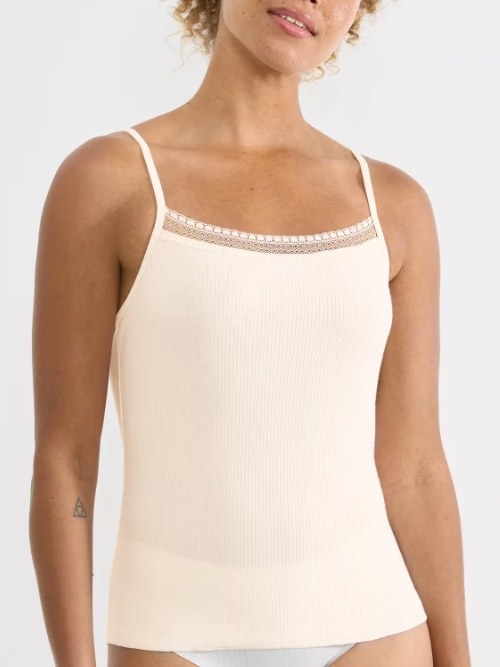 Sloggi GO Ribbed ivory spaghetti top