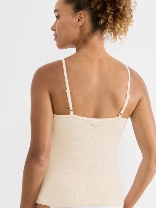 Sloggi GO Ribbed ivory spaghetti top