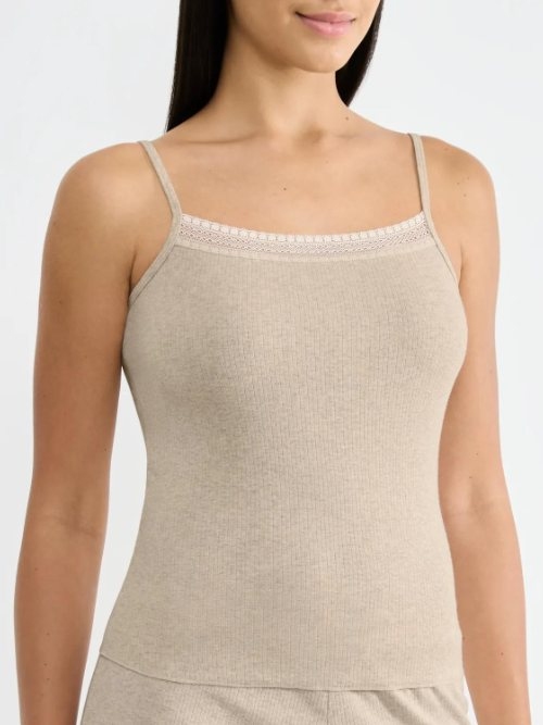 Sloggi GO Ribbed grey spaghetti top