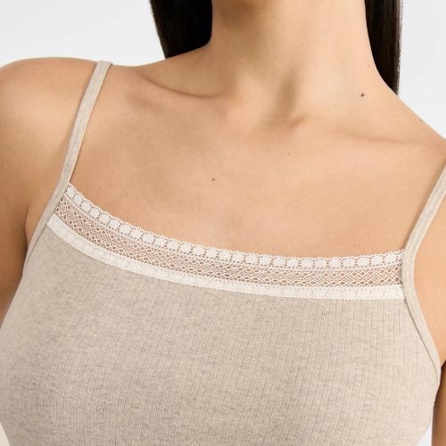 Sloggi GO Ribbed grey spaghetti top