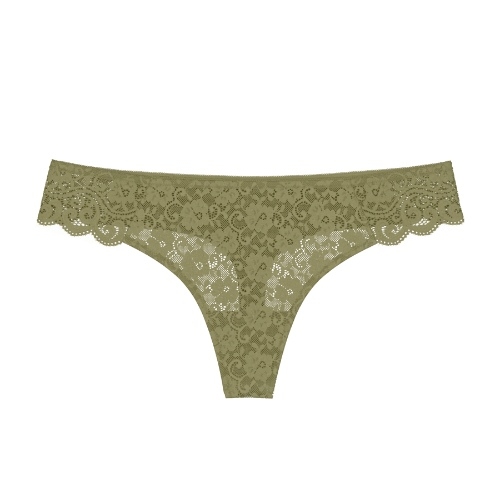 Triumph Amourette olive green thong