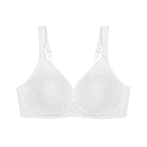 Triumph Modern Soft+Cotton white wireless bra