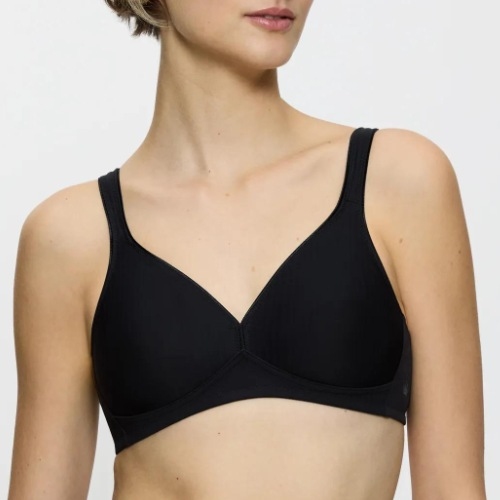 Triumph Modern Soft+Cotton black wireless bra
