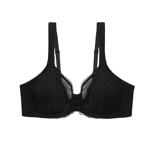 Triumph Modern Lace+Cotton black padded bra