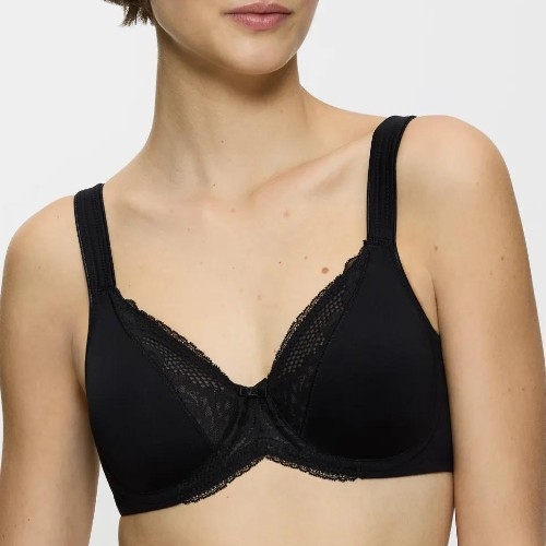 Triumph Modern Lace+Cotton black padded bra
