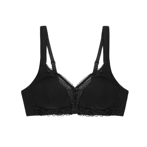 Triumph Modern Lace+Cotton black padded bra