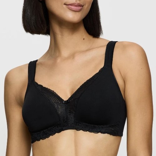 Triumph Modern Lace+Cotton black padded bra