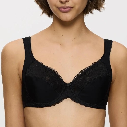 Triumph Modern Lace+Cotton black padded bra