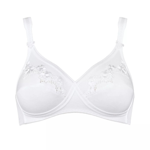Triumph Elasti Cross + Cotton white wireless bra