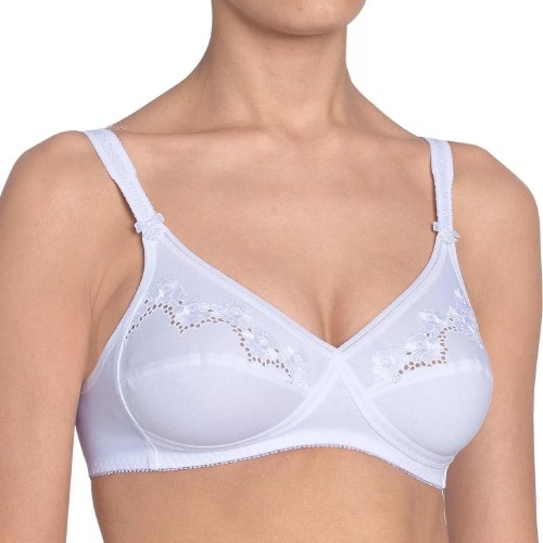 Triumph Elasti Cross + Cotton white wireless bra