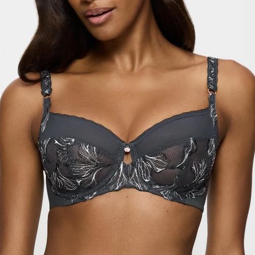 Triumph Wild Iris Florale anthracite non-padded bra