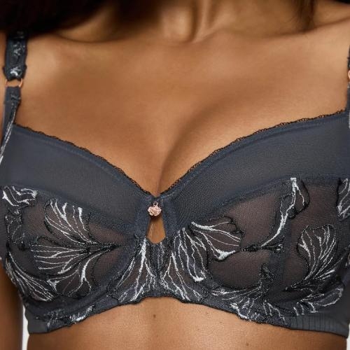 Triumph Wild Iris Florale anthracite non-padded bra