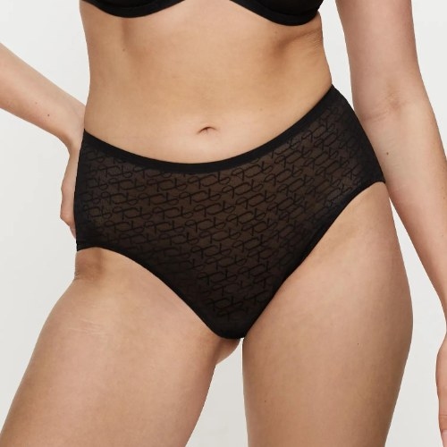 Triumph Signature Sheer black high waist brief