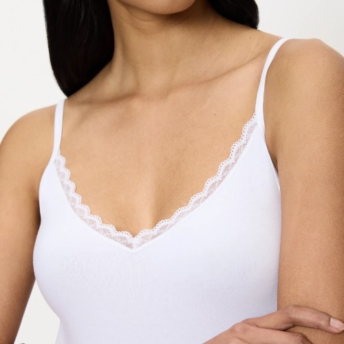 Triumph Feel of Cotton white spaghetti top