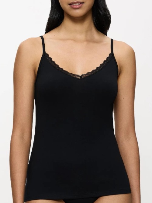 Triumph Feel of Cotton black spaghetti top