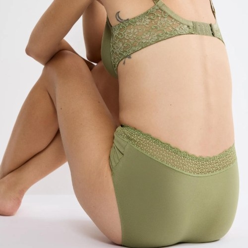 Triumph Feel of Modal olive green brief