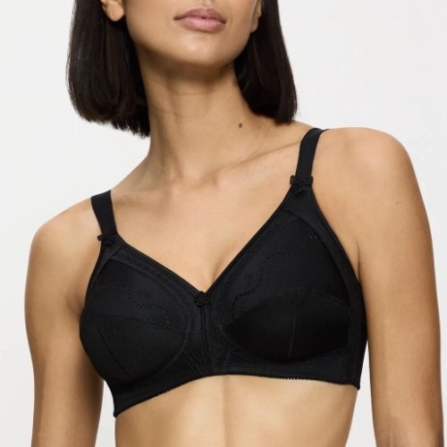 Triumph Doreen + Cotton 01 black non-padded bra