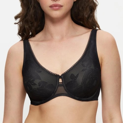 Triumph Wild Rose Sensation black non-padded bra