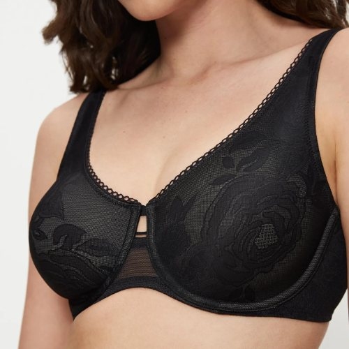 Triumph Wild Rose Sensation black non-padded bra