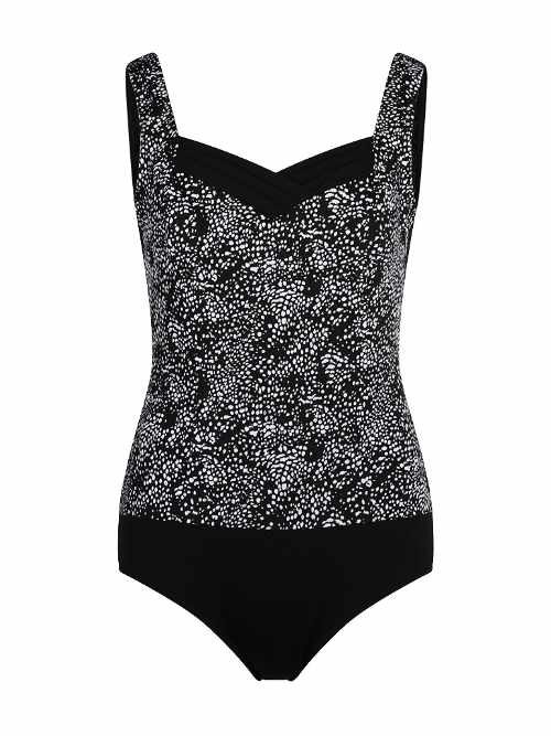 Mila Gestipt black/white bathingsuit