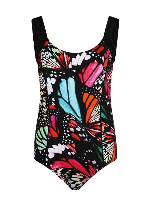 Mila Butterfly black/multicolor bathingsuit