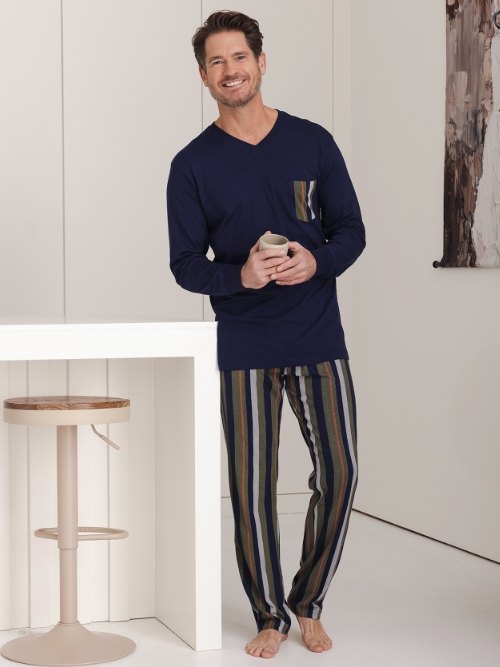 Pastunette Men navy blue pajama