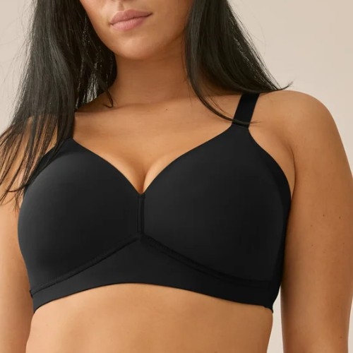 Naturana Side smoother black wireless bra