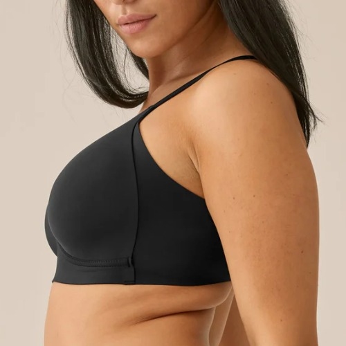 Naturana Side smoother black wireless bra