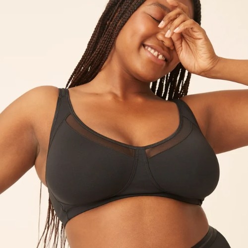 Naturana Heritage black wireless bra