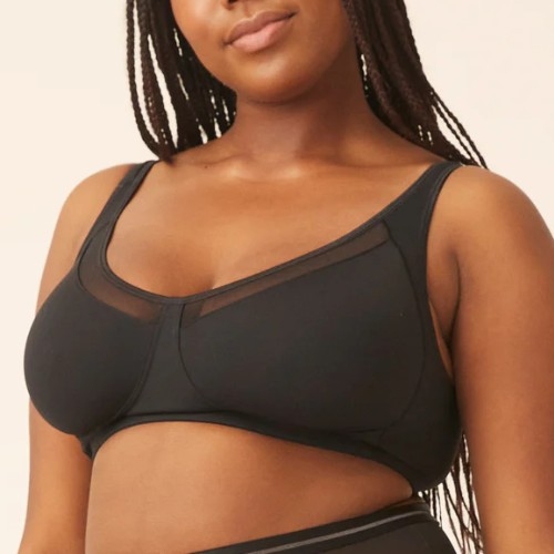 Naturana Heritage black wireless bra