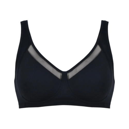 Naturana Heritage black wireless bra