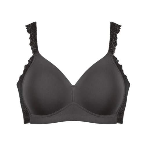 Naturana Side smoother black wireless bra