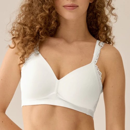 Naturana Side smoother off white wireless bra