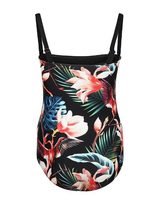 Mila Flamingo black/multicolor bathingsuit