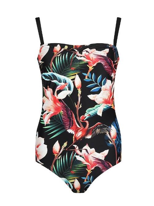 Mila Flamingo black/multicolor bathingsuit