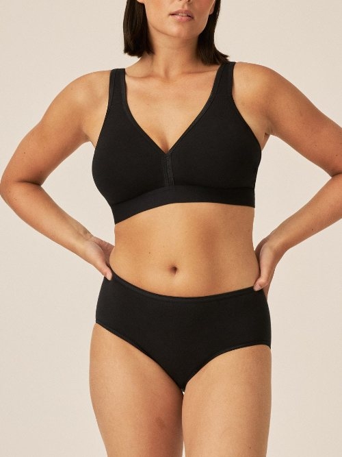 Naturana Heritage black wireless bra