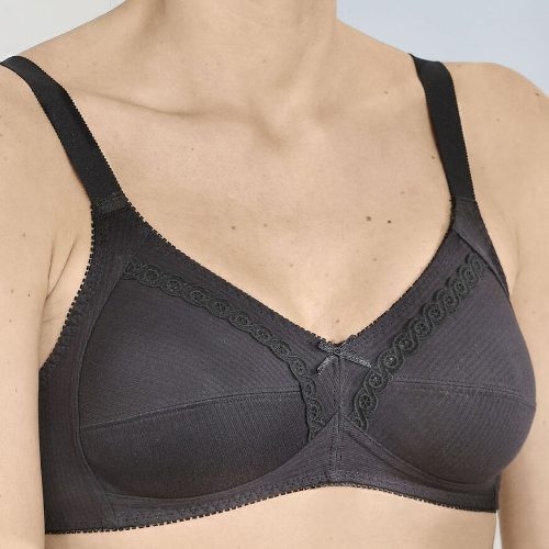 Naturana Heritage black non-padded bra