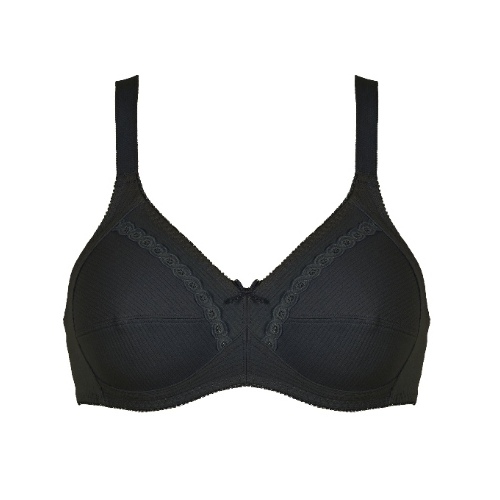 Naturana Heritage black non-padded bra