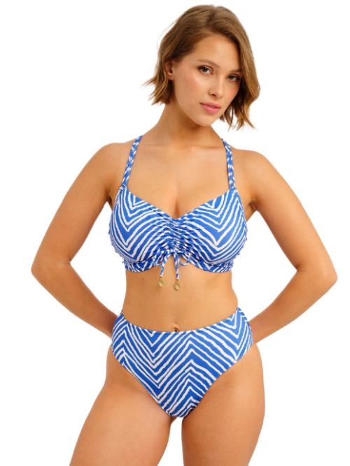 Freya Swim Fiji Falls blue/white soft-cup bikini bra