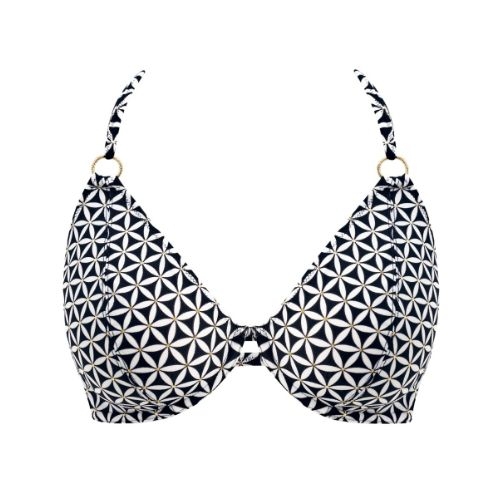 Freya Swim Koh Tao black/white soft-cup bikini bra