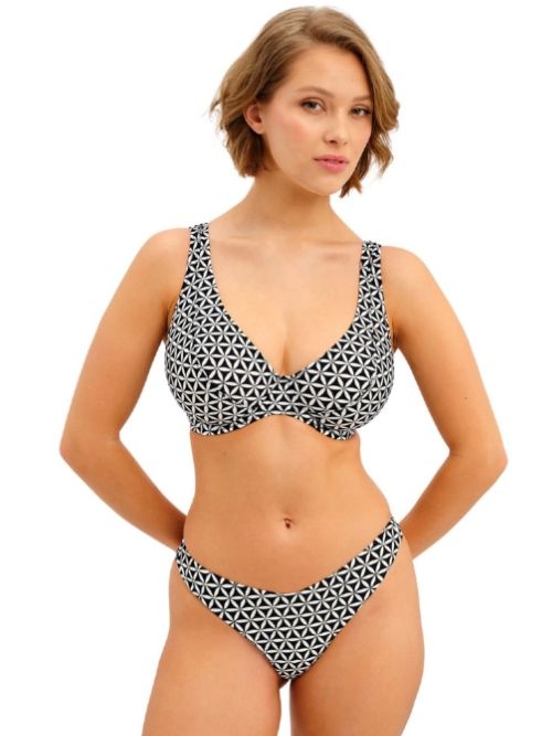 Freya Swim Koh Tao black/white soft-cup bikini bra