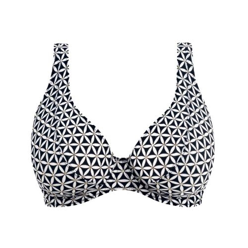 Freya Swim Koh Tao black/white soft-cup bikini bra