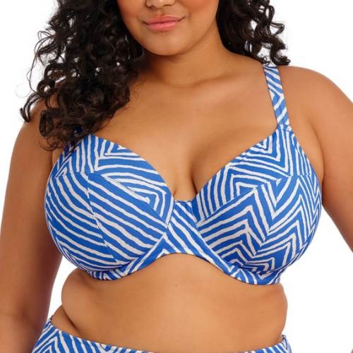 Elomi Swim Fiji Falls blue/white soft-cup bikini bra